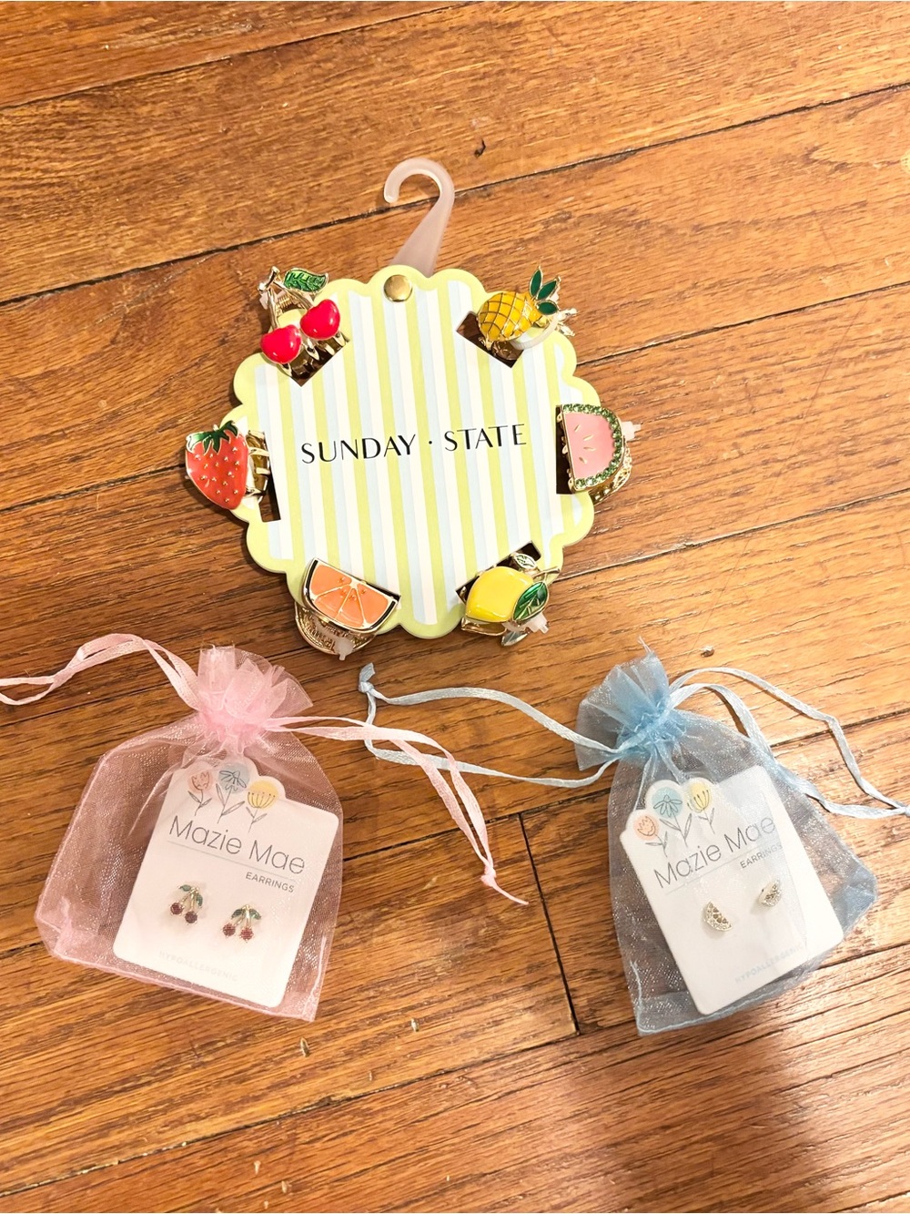 Fruit Hair Clips Set And Fruit Earrings